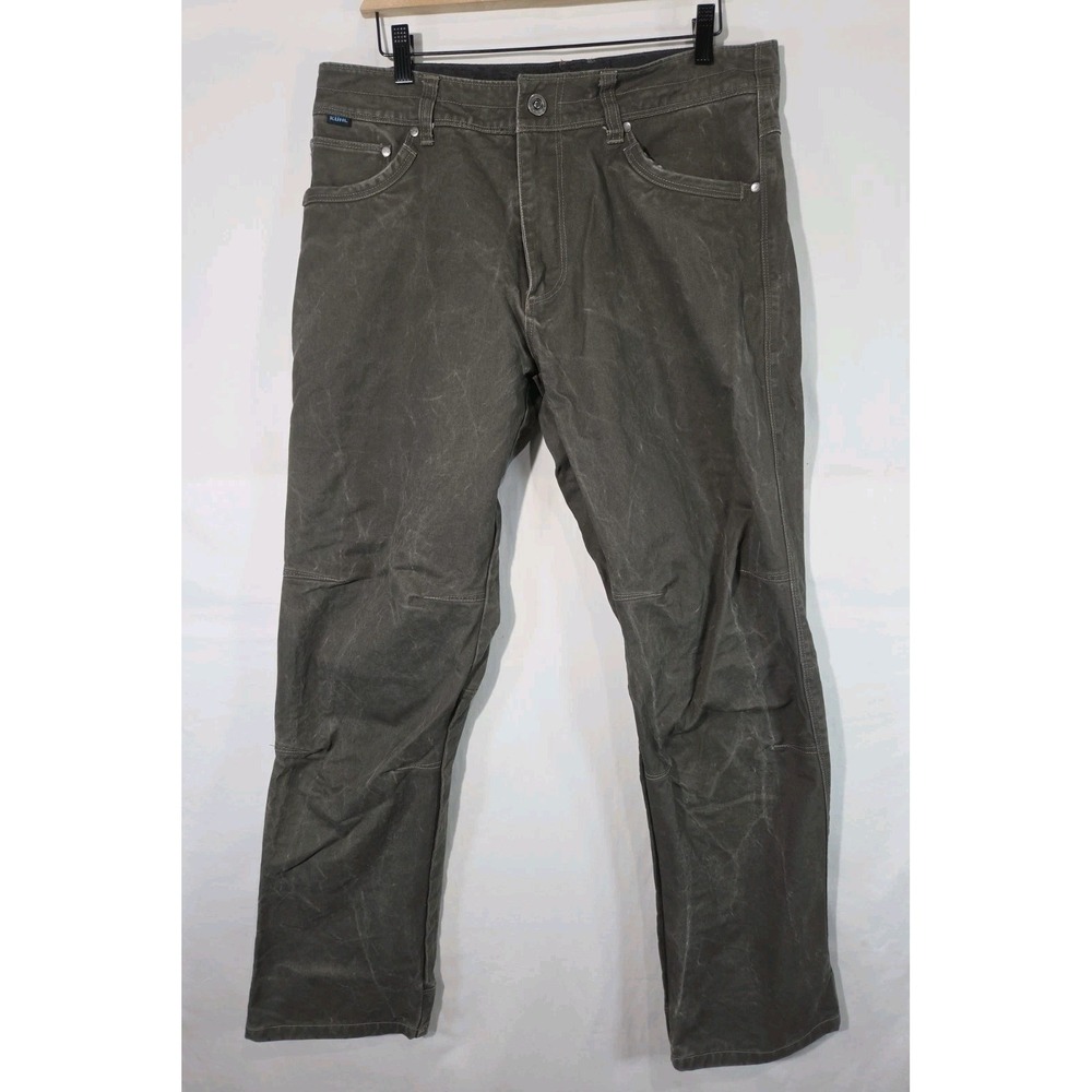 Kuhl Rydr Pant 34x32 Vintage Patina Dye Stretch Utility Workwear Mens Gray Brown
